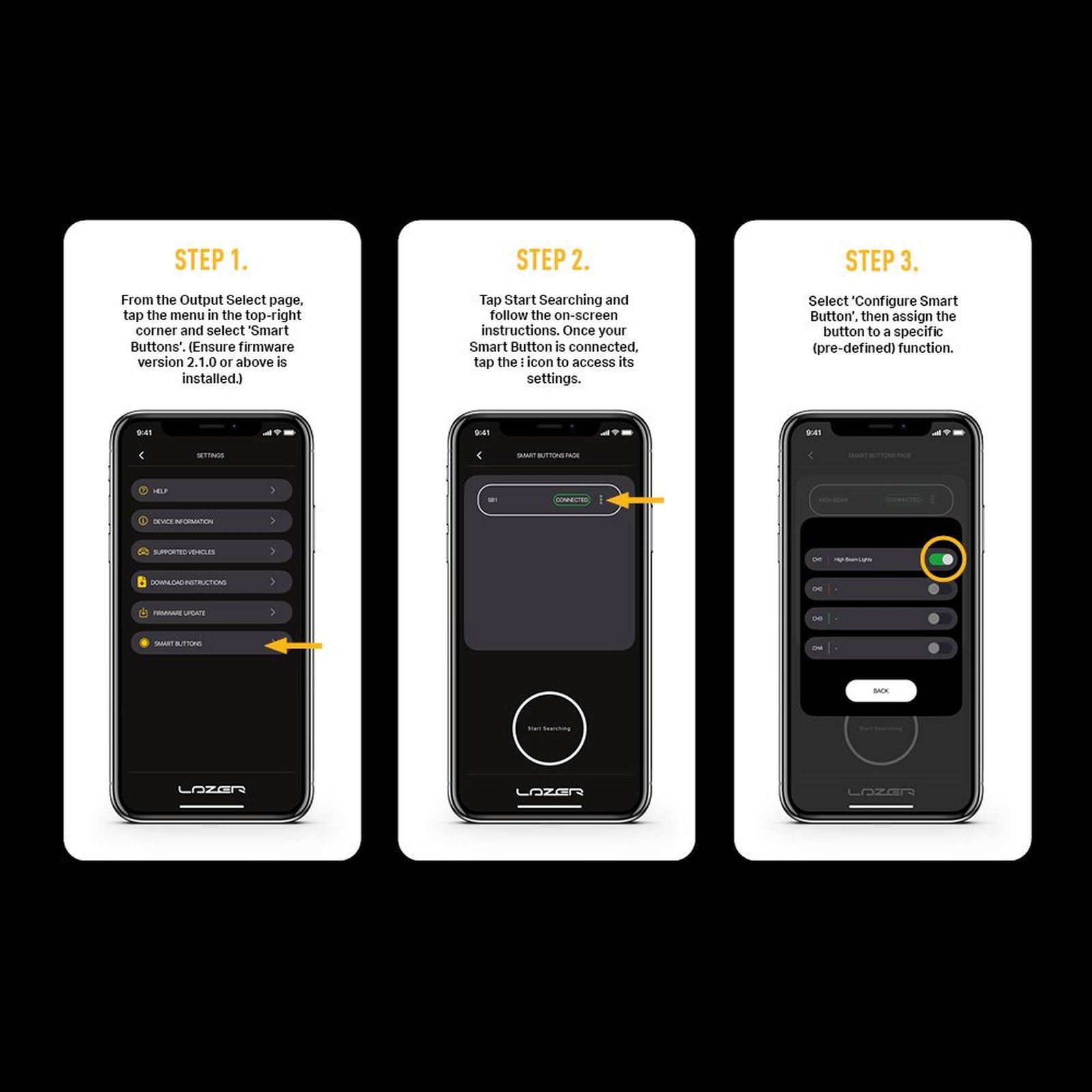 Bouton intelligent Canny LAZER – Éclairage additionnel Ford Ranger – vue 2