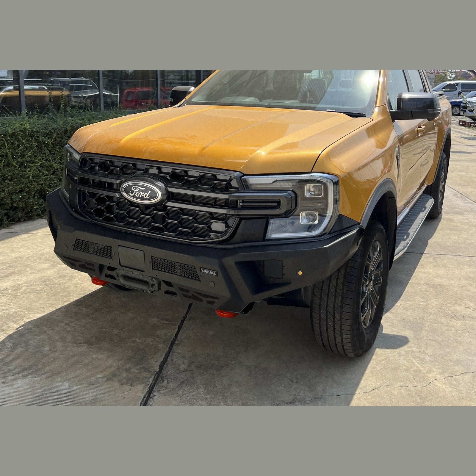 Pare-chocs avant RIVAL aluminium 6 mm usage compétition – Ford Ranger T8/T9 (2019-2023+) – vue 3