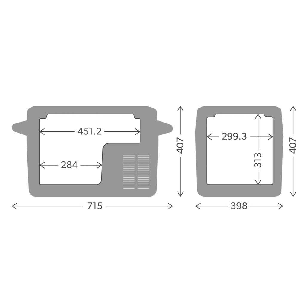 Glacière à compresseur Dometic CFF-35 12/24V 100-240V – Ford Ranger – vue 3