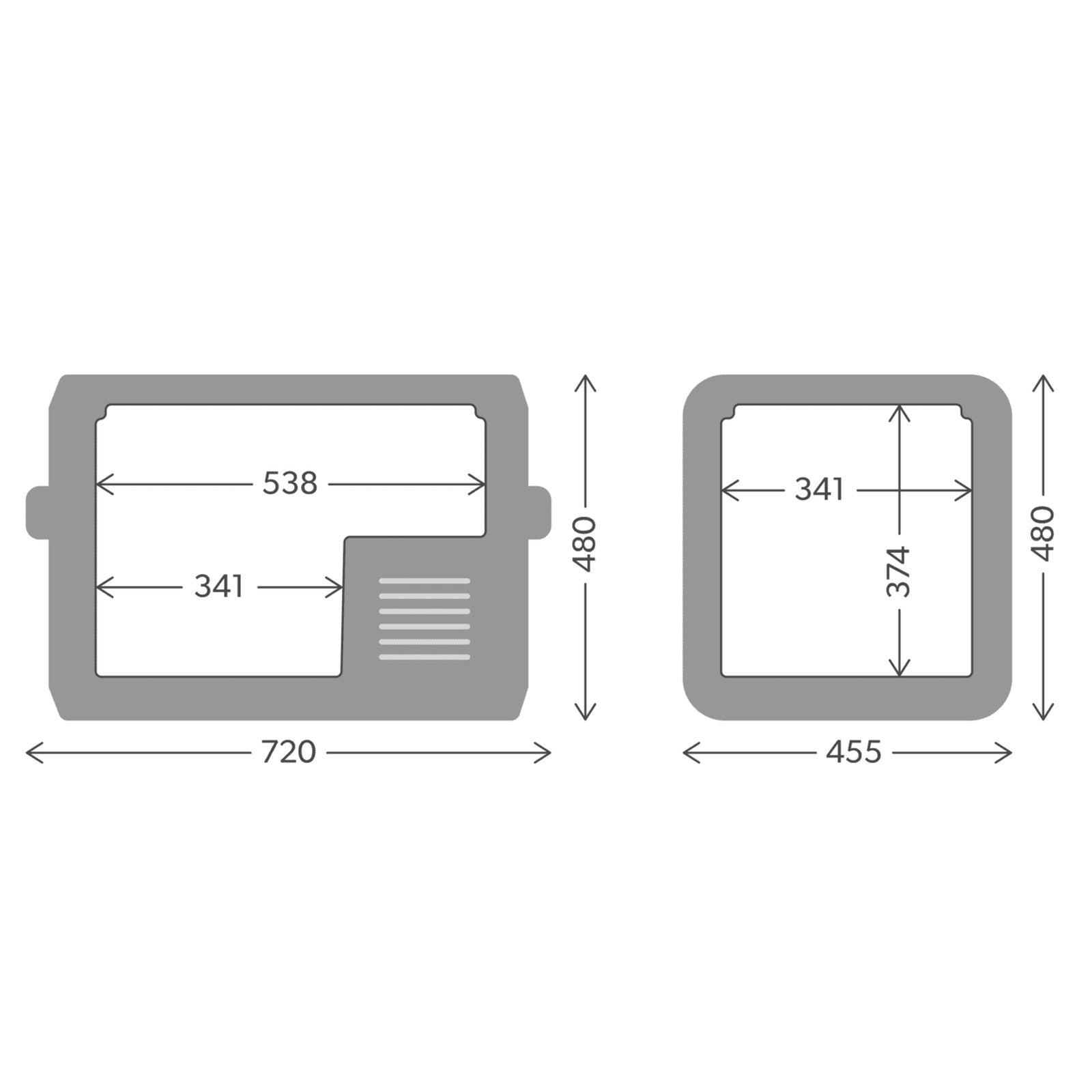Réfrigérateur à compression DOMETIC CFX5 55 L 12/24V – Ford Ranger – vue 4