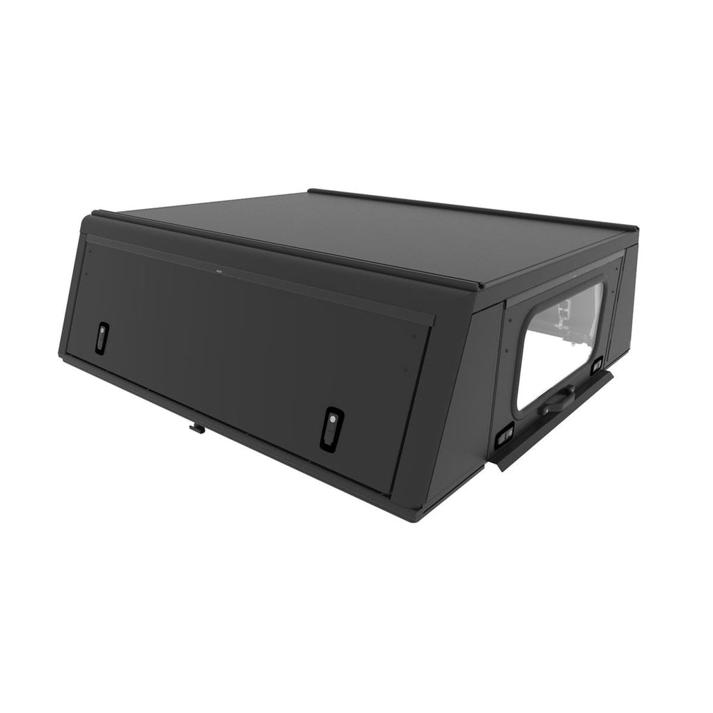 Hardtop Adventure noir lisse aluminium Double cabine Alu-Cab – Ford Ranger T6/T7/T8 (2012-2022) – vue 1