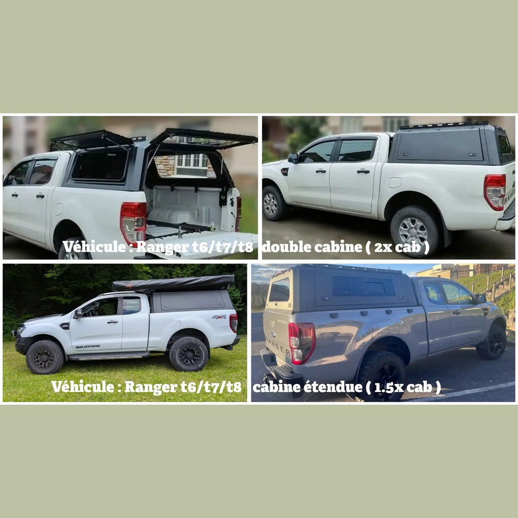 Hardtop aluminium Pickup-FRA – Ford Ranger & Raptor – vue 5