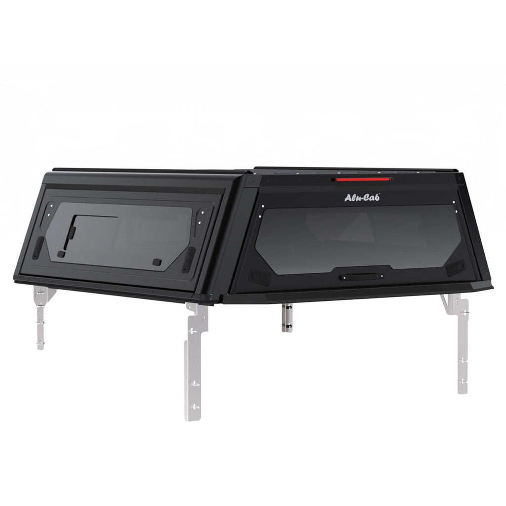 Hardtop Contour noir lisse avec fenêtres latérales Double cabine Alu-Cab – Ford Ranger T9 (2023+) – vue 1