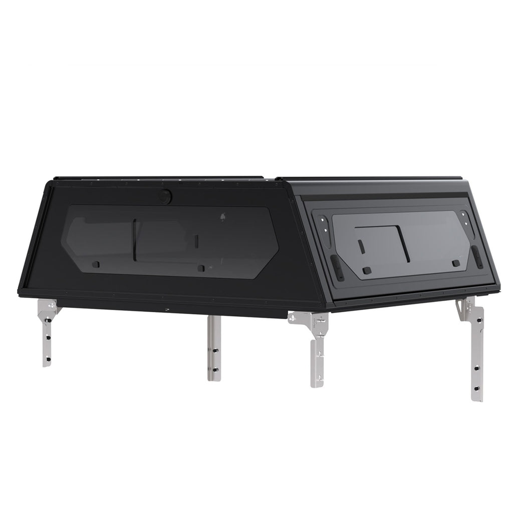 Hardtop Contour noir lisse avec fenêtres latérales Double cabine Alu-Cab – Ford Ranger T9 (2023+) – vue 2