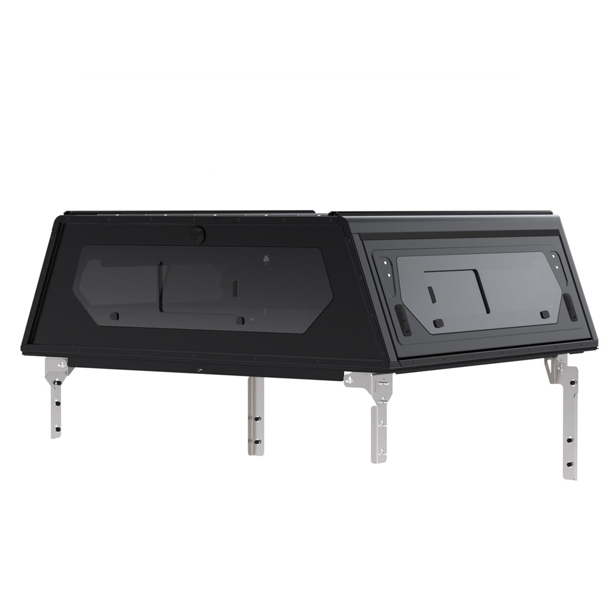 Hardtop Contour noir lisse avec fenêtres latérales Double cabine Alu-Cab – Ford Ranger T9 (2023+) – vue 2
