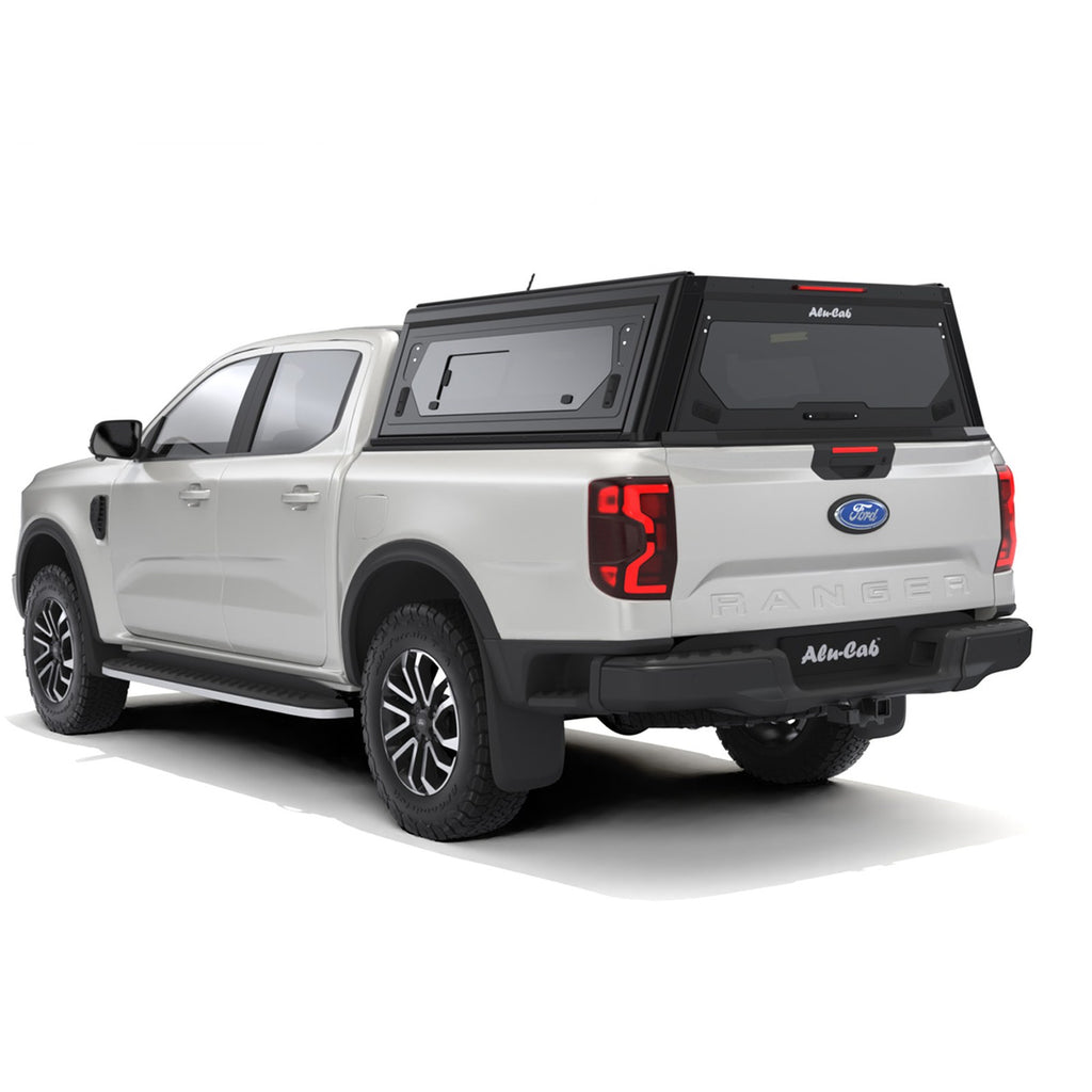 Hardtop Contour noir lisse avec fenêtres latérales Double cabine Alu-Cab – Ford Ranger T9 (2023+) – vue 4