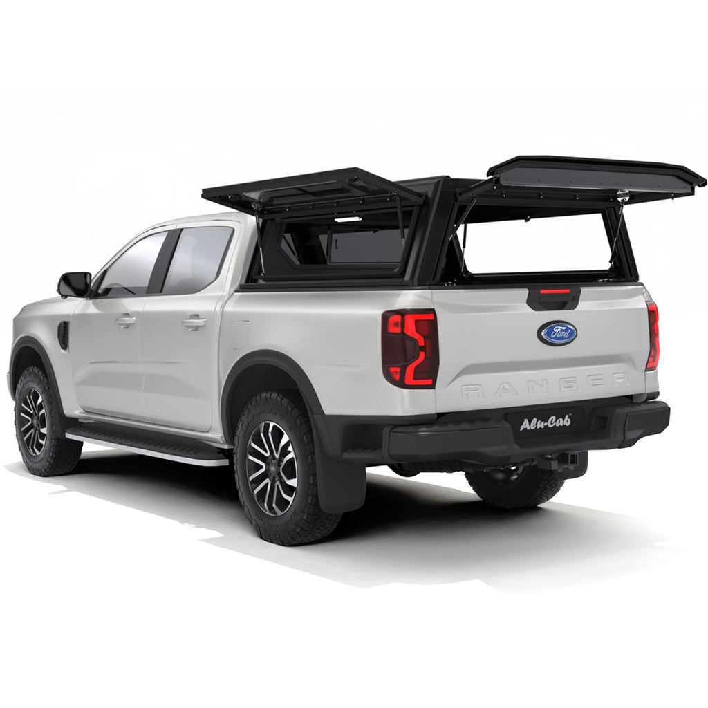 Hardtop Contour noir lisse avec fenêtres latérales Double cabine Alu-Cab – Ford Ranger T9 (2023+) – vue 5