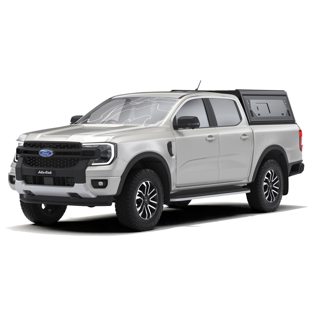 Hardtop Contour noir lisse avec fenêtres latérales Double cabine Alu-Cab – Ford Ranger T9 (2023+) – vue 7