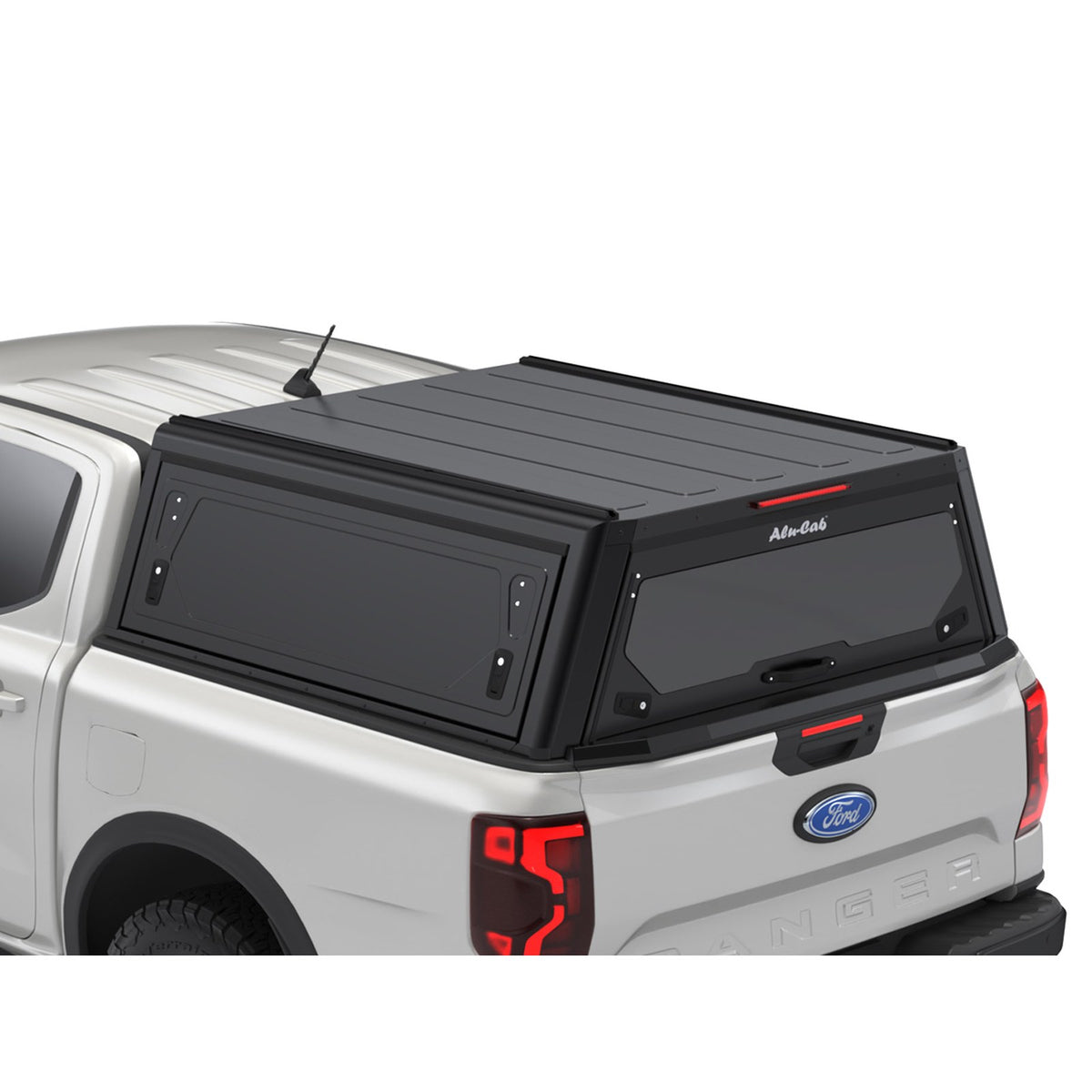 Hardtop Contour noir lisse sans fenêtre latérale Double cabine Alu-Cab – Ford Ranger T9 (2023+) – vue 3