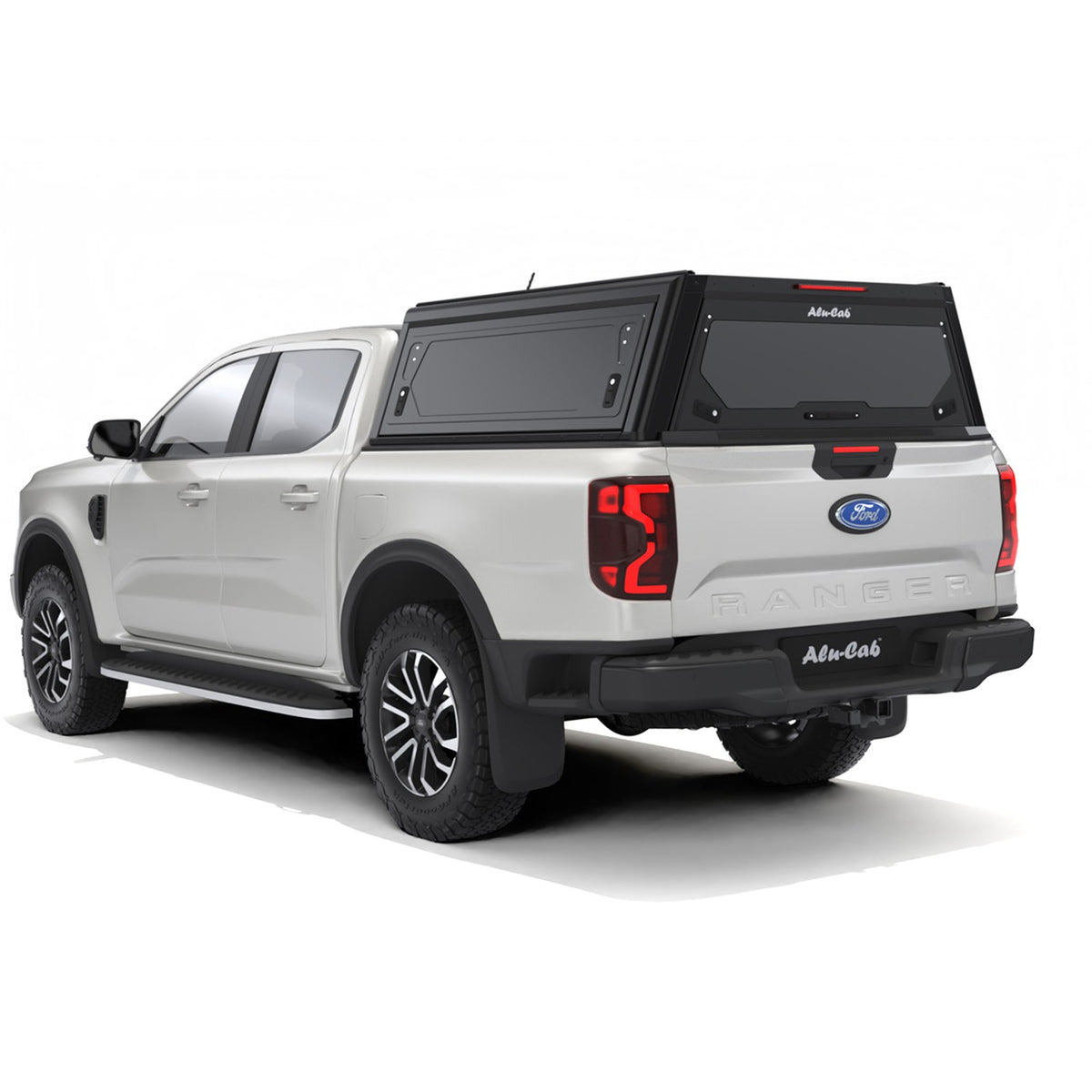 Hardtop Contour noir lisse sans fenêtre latérale Double cabine Alu-Cab – Ford Ranger T9 (2023+) – vue 4