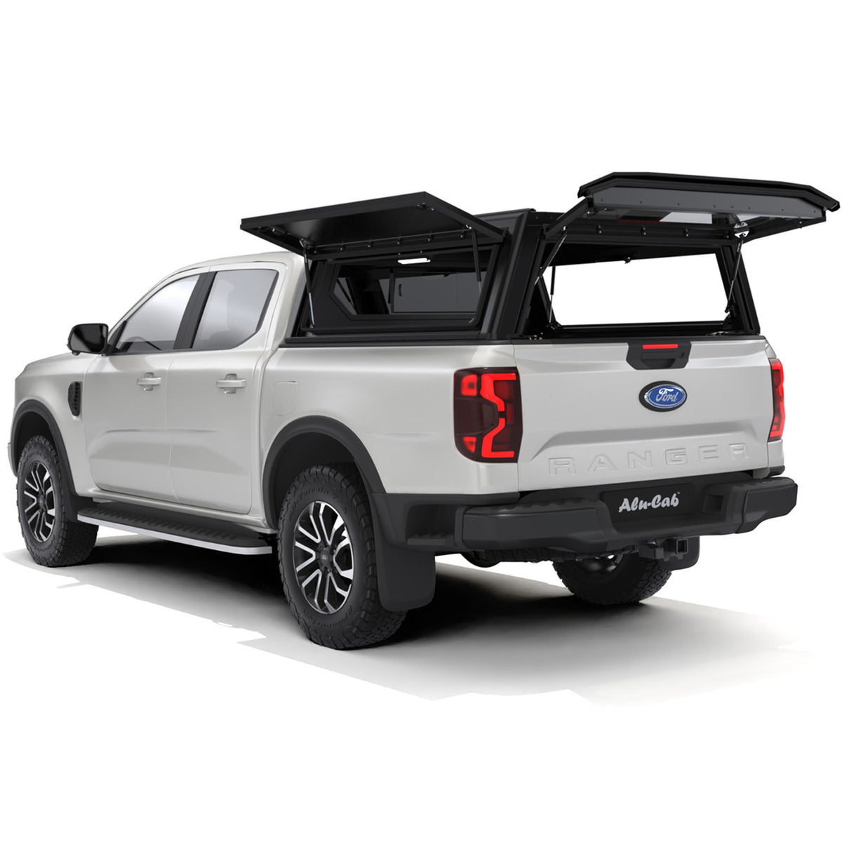 Hardtop Contour noir lisse sans fenêtre latérale Double cabine Alu-Cab – Ford Ranger T9 (2023+) – vue 5