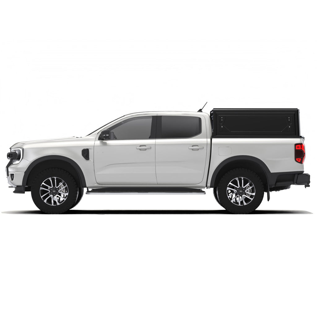 Hardtop Contour noir lisse sans fenêtre latérale Double cabine Alu-Cab – Ford Ranger T9 (2023+) – vue 8