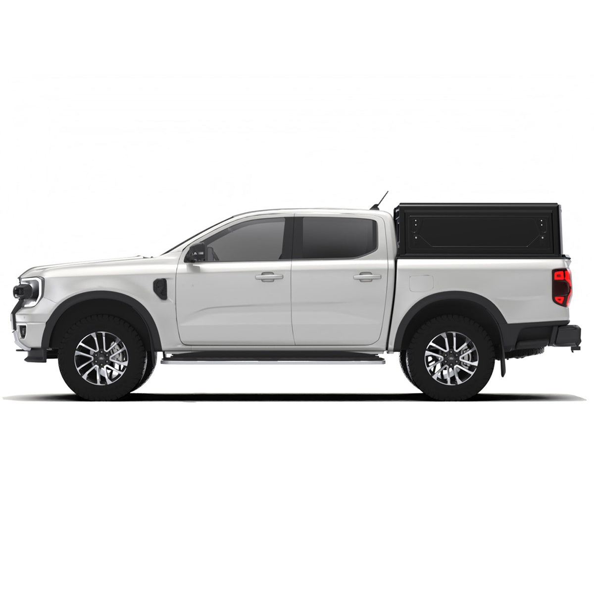 Hardtop Contour noir lisse sans fenêtre latérale Double cabine Alu-Cab – Ford Ranger T9 (2023+) – vue 8