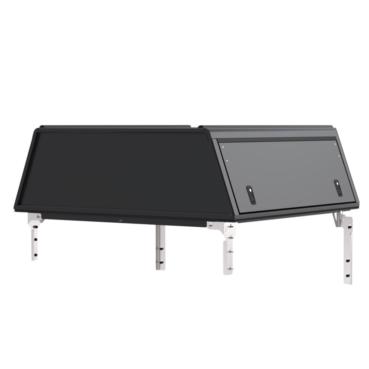 Hardtop Explorer Guard noir strié aluminium Double cabine Alu-Cab – Ford Ranger T9 (2023+) – vue 2