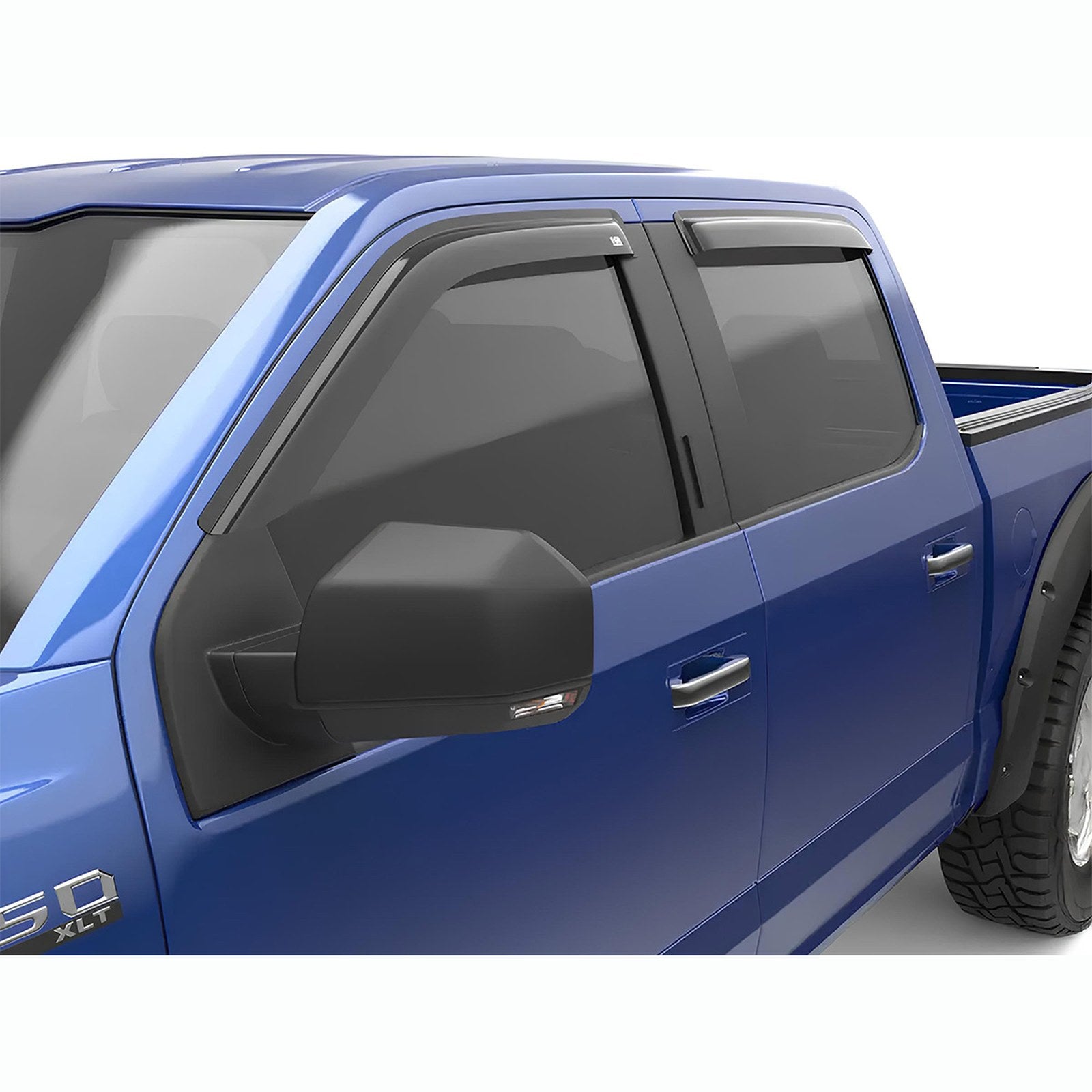 Jeu 4 déflecteurs de vitre avant et arrière EGR à coller – Ford Ranger T6/T7 (2012-2019) – vue 1