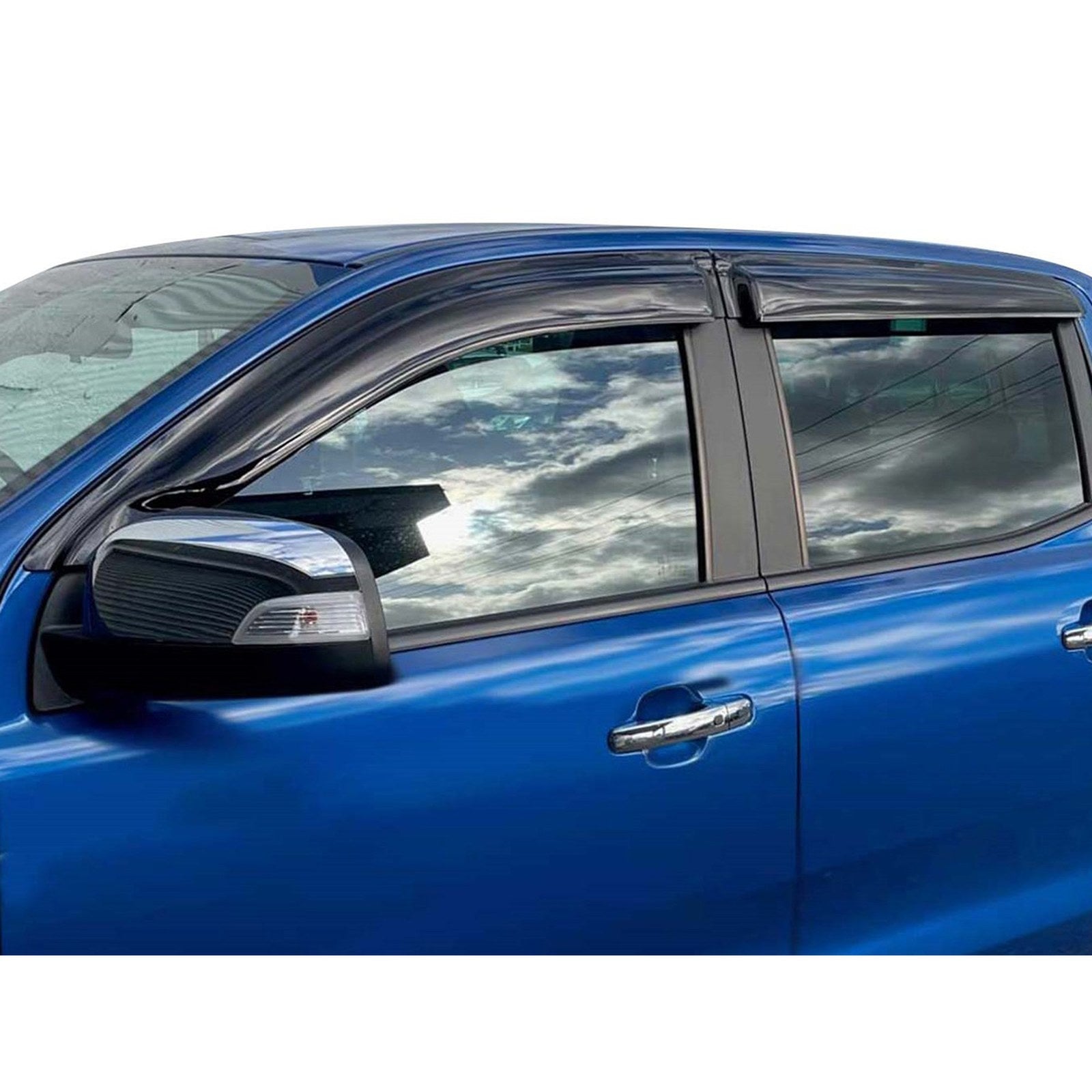 Jeu 4 déflecteurs de vitre avant et arrière Airplex – Ford Ranger T6/T7/T8 (2012-2023) – vue 1