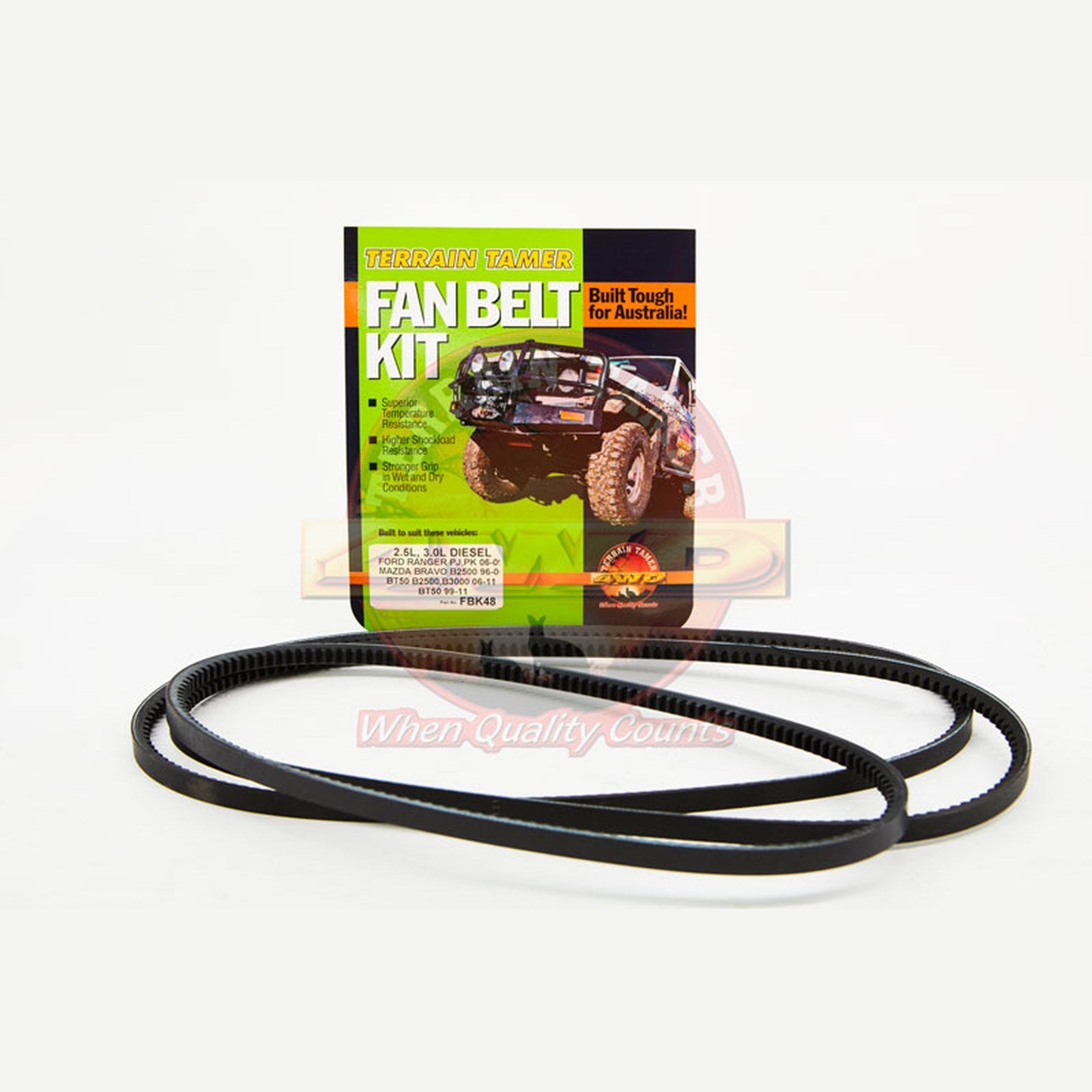 Jeu complet de courroies d'accessoires + clim Terrain Tamer Ford Ranger