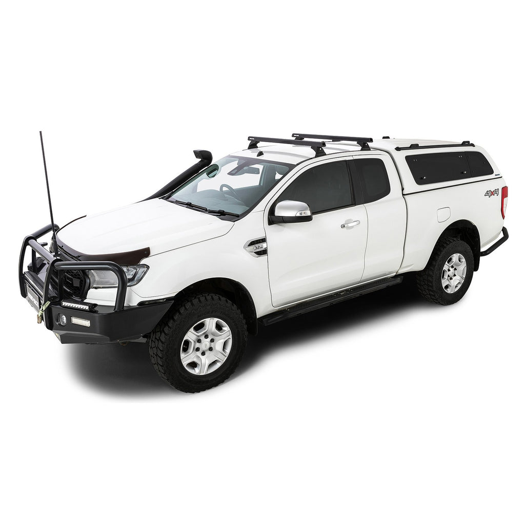Kit 2 barres de toit Heavy Duty noires 1250mm RCH Rhino-Rack – Ford Ranger & Raptor – vue 2