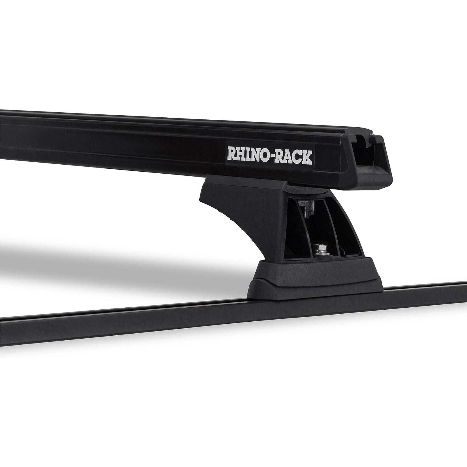 Kit 2 barres de toit Heavy Duty noires 1250mm RCH Trackmount Rhino Rack – Ford Ranger II (2006-2011) – vue 2