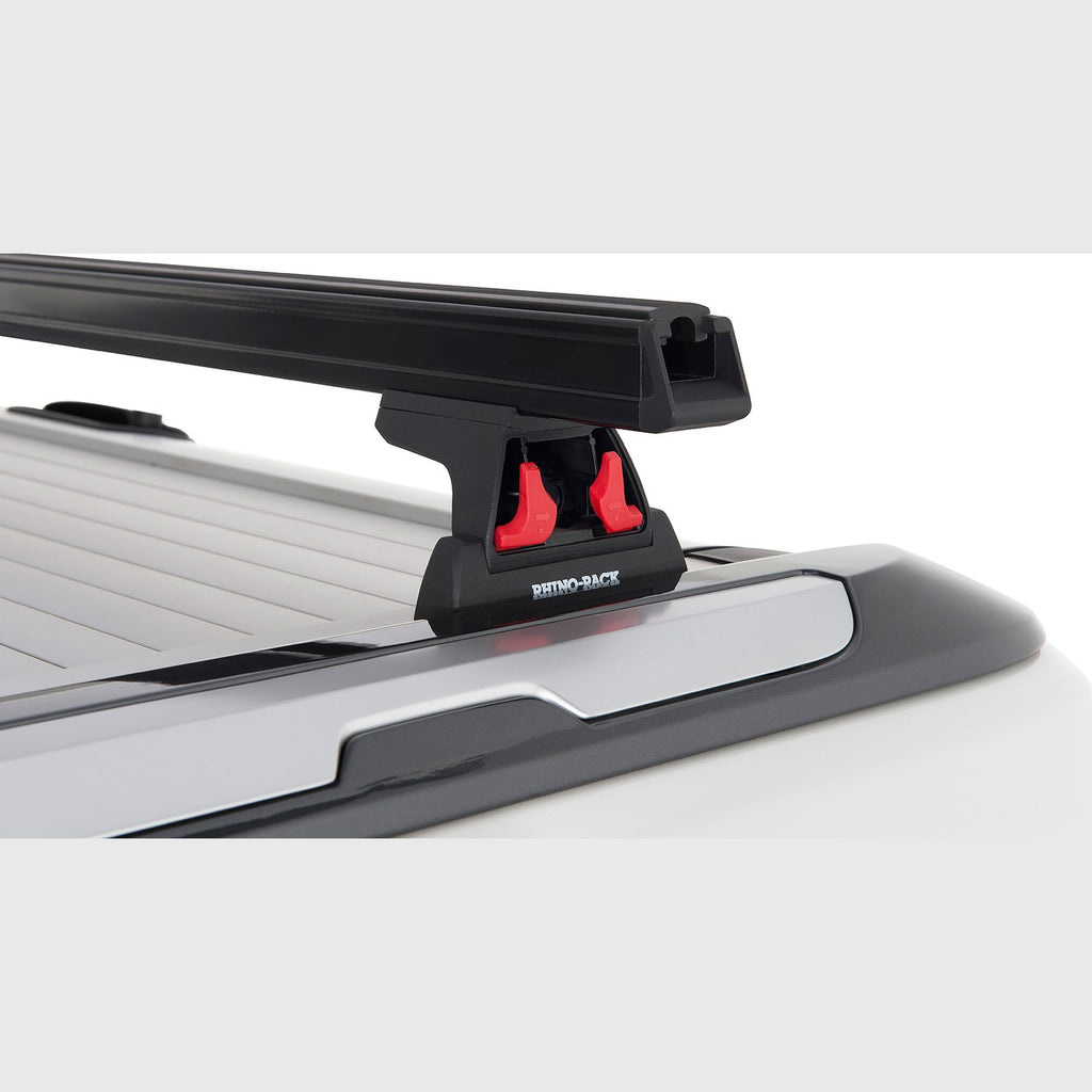 Kit 2 barres de toit Heavy Duty noires 1500mm + pieds RLT600 Rhino-Rack – Ford Ranger & Raptor – vue 6
