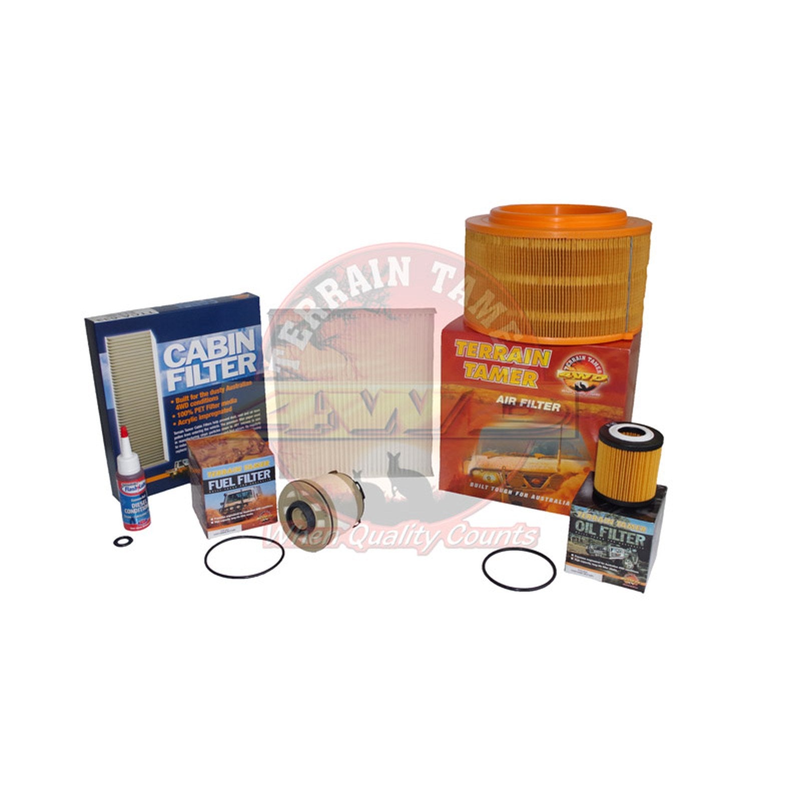 Kit filtres 2.2l 3.2l filtre a air rond Terrain Tamer Ford Ranger