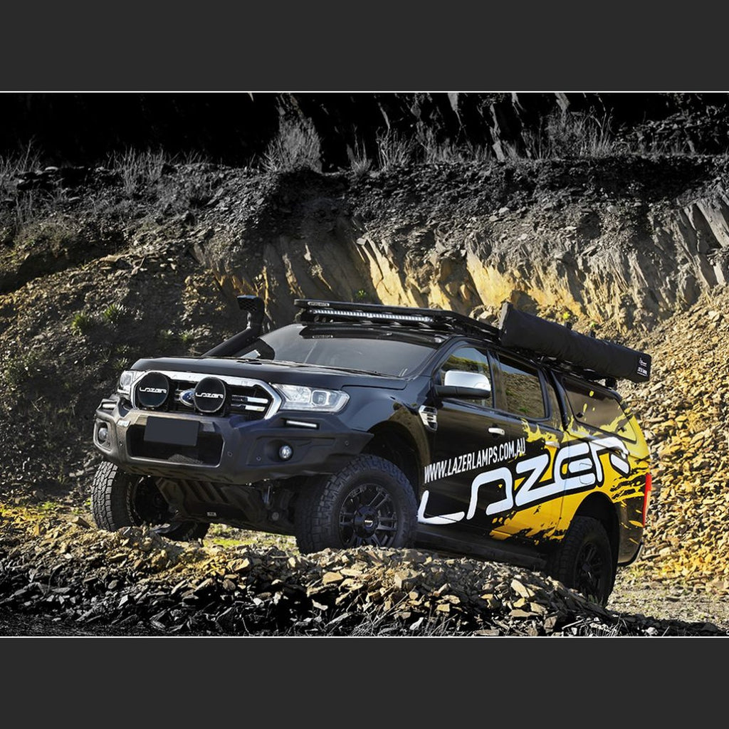 Kit montage galerie Rhino-Rack Lazer – Ford Ranger off-road – vue 3