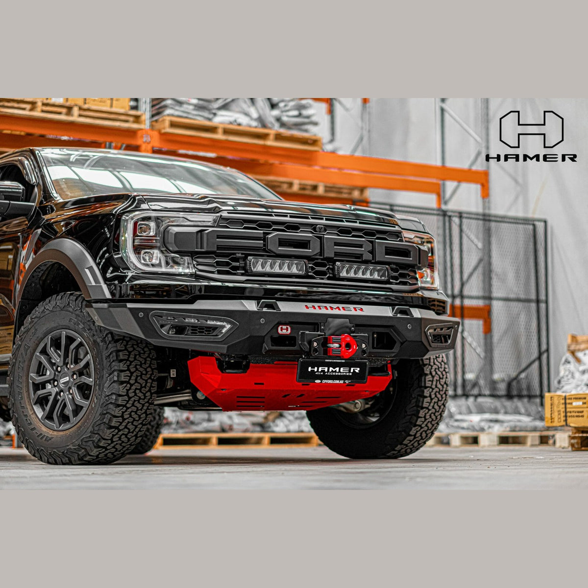 Pare-chocs avant acier HAMER Atlas – Ford Ranger Raptor (2023+) – vue 2