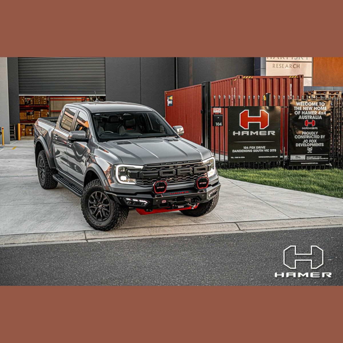 Pare-chocs avant acier HAMER Atlas – Ford Ranger Raptor (2023+) – vue 6