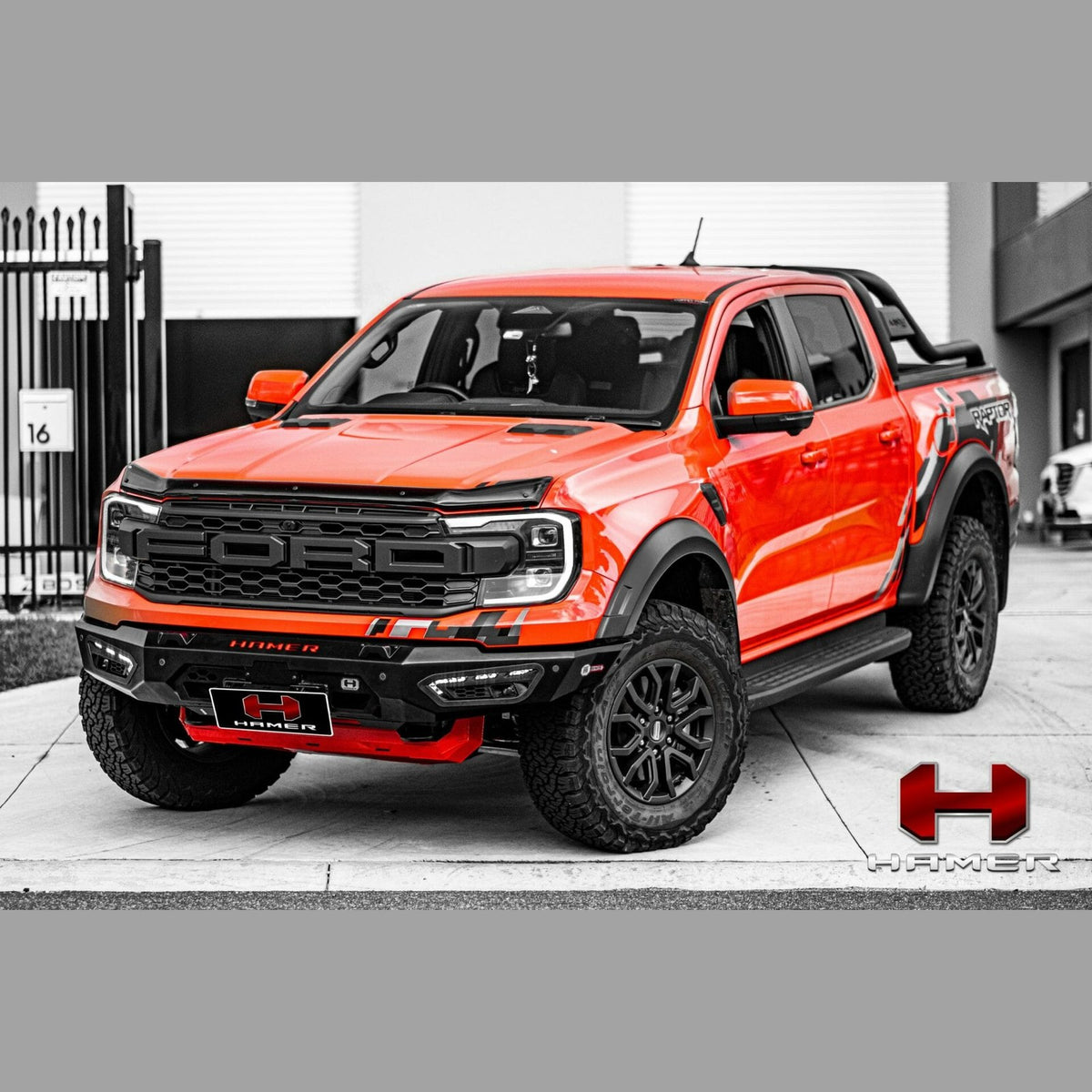 Pare-chocs avant acier HAMER Atlas – Ford Ranger Raptor (2023+) – vue 7