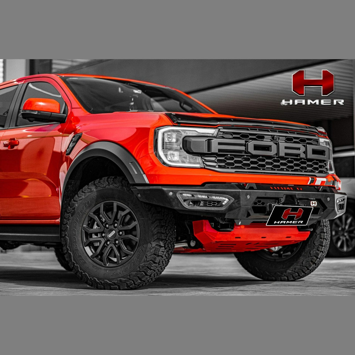 Pare-chocs avant acier HAMER Atlas – Ford Ranger Raptor (2023+) – vue 8