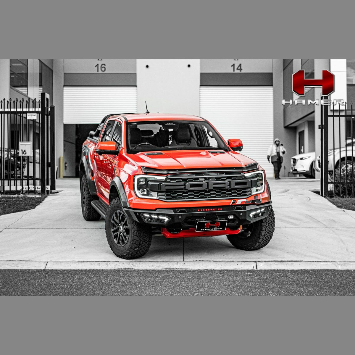Pare-chocs avant acier HAMER Atlas – Ford Ranger Raptor (2023+) – vue 9