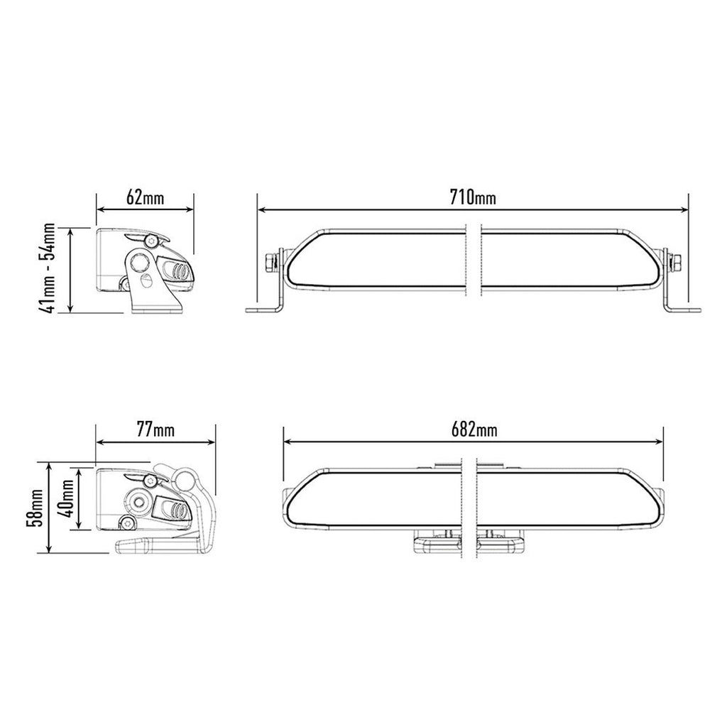 Phare LED LAZER Linear 24 Elite double e-mark – Ford Ranger 4x4 off-road – vue 2