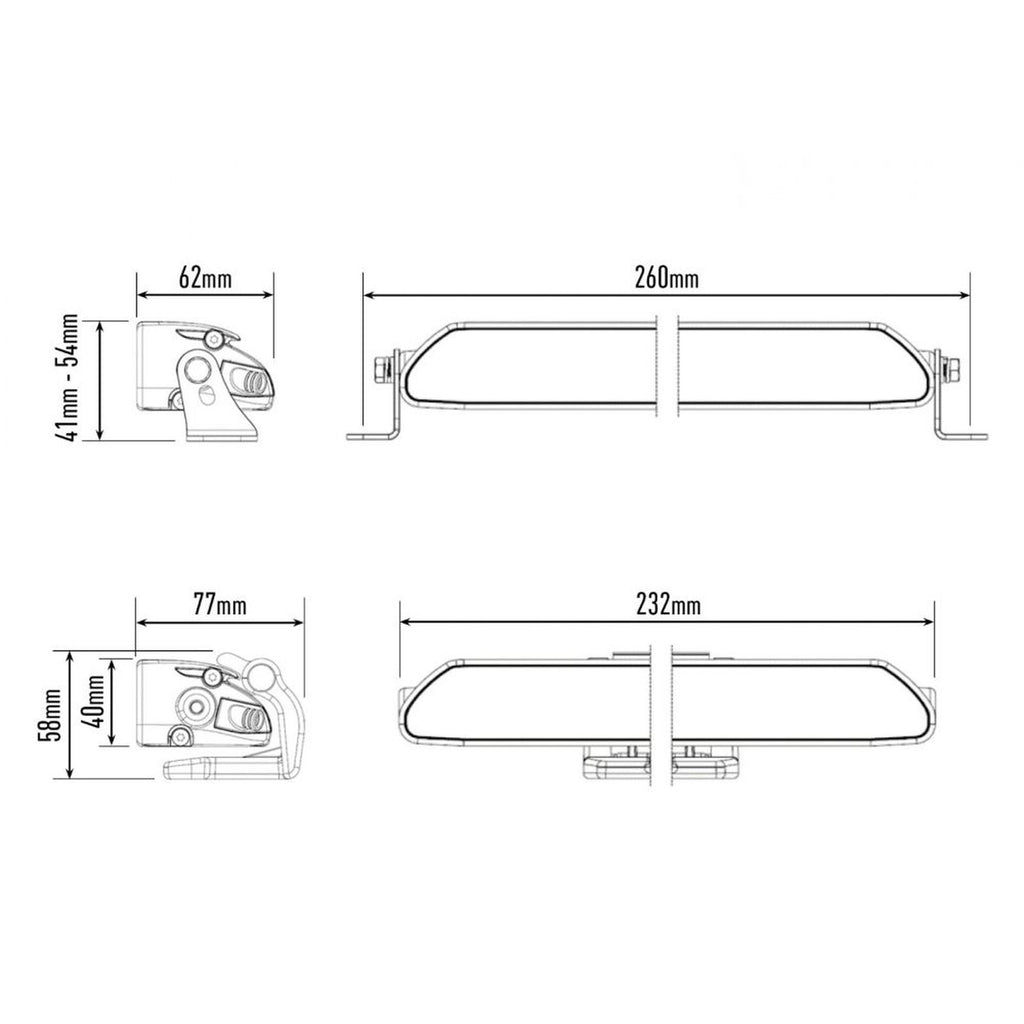 Phare LED LAZER Linear 6 ultra-plat 2250 Lm – Ford Ranger 4x4 off-road – vue 3