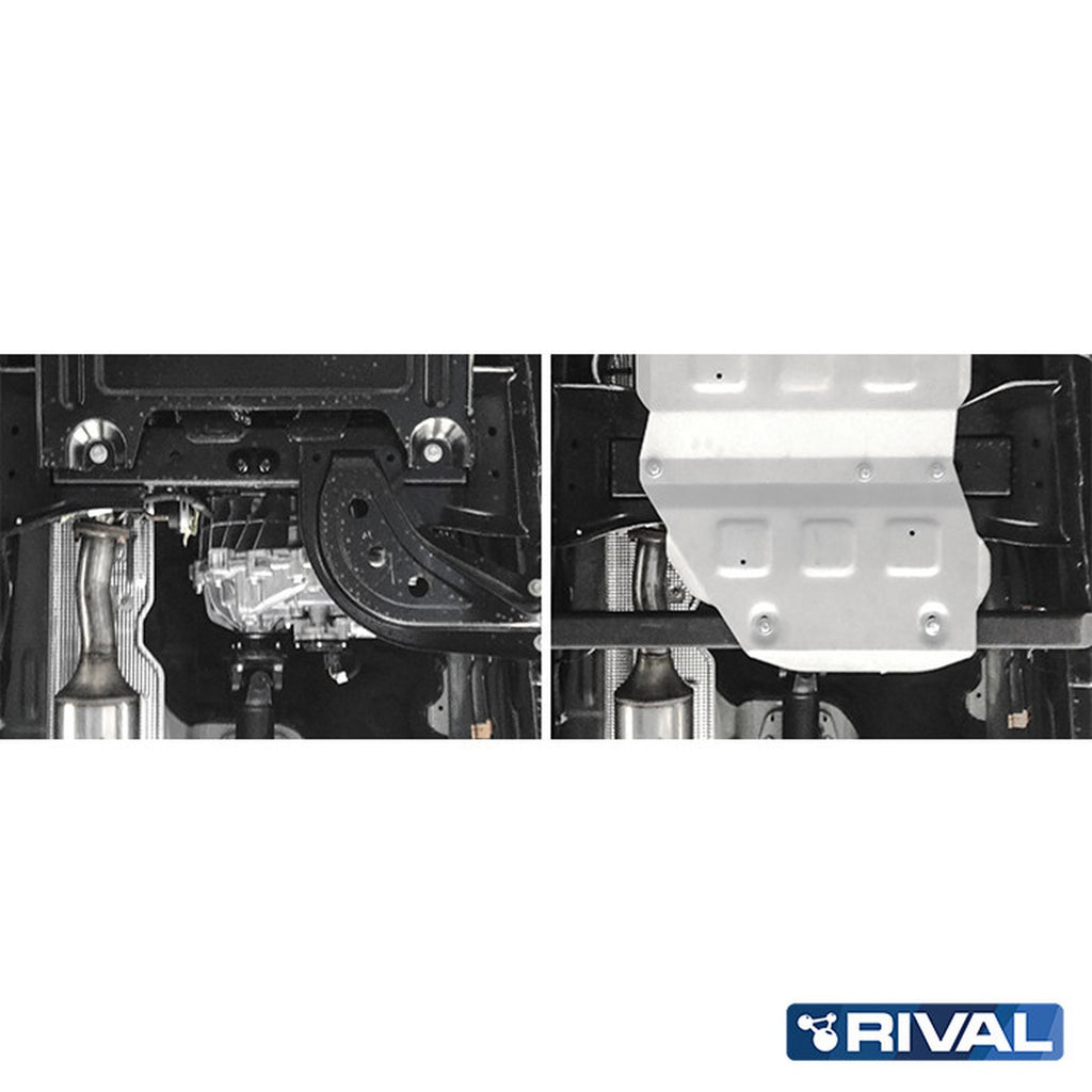 Plaque de protection boîte de transfert aluminium RIVAL – Ford Ranger T6 à T9 (2012->) – vue 2