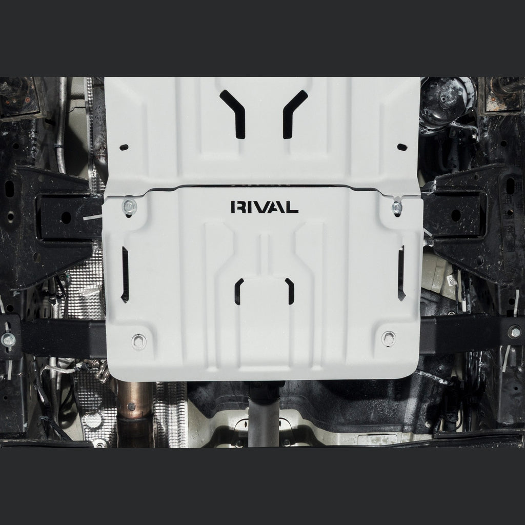 Plaque de protection boîte de transfert RIVAL alu 6 mm – Ford Ranger T8/T9 (2019-2023+) – vue 1