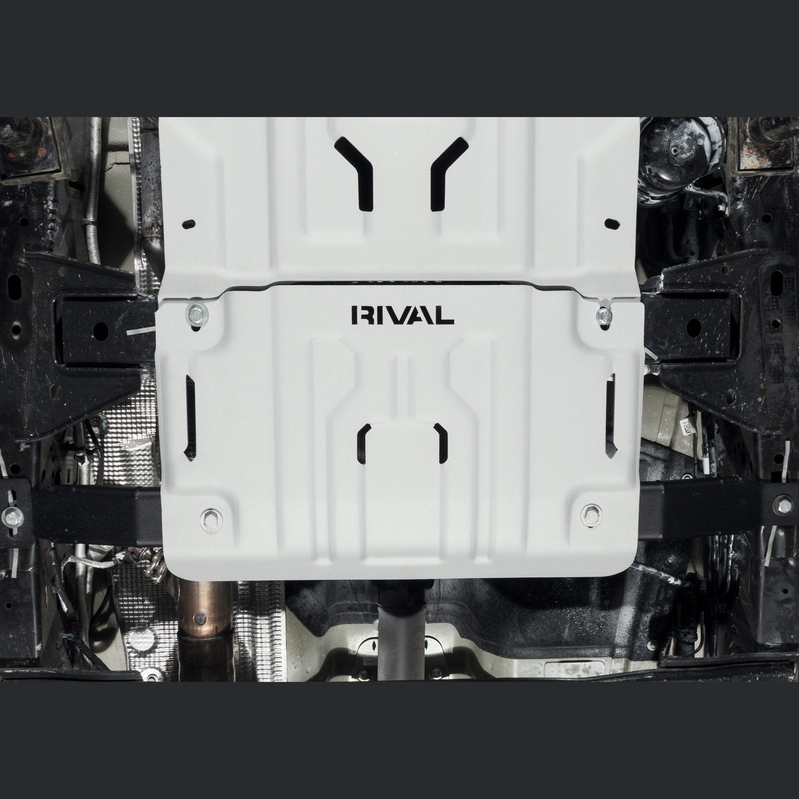 Plaque de protection boîte de transfert RIVAL alu 6 mm – Ford Ranger T8/T9 (2019-2023+) – vue 1