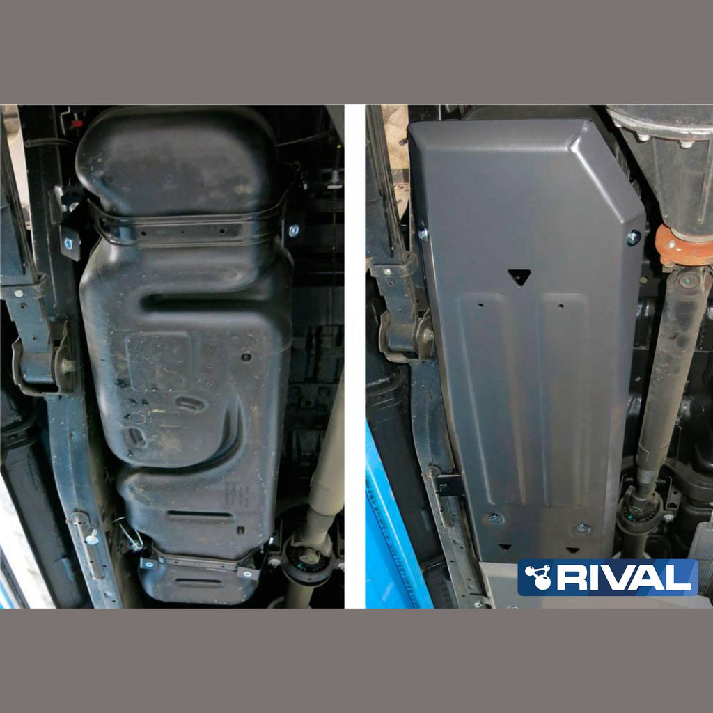 Plaque de protection réservoir aluminium RIVAL – Ford Ranger T6/T7/T8 (2012-2023) – vue 1