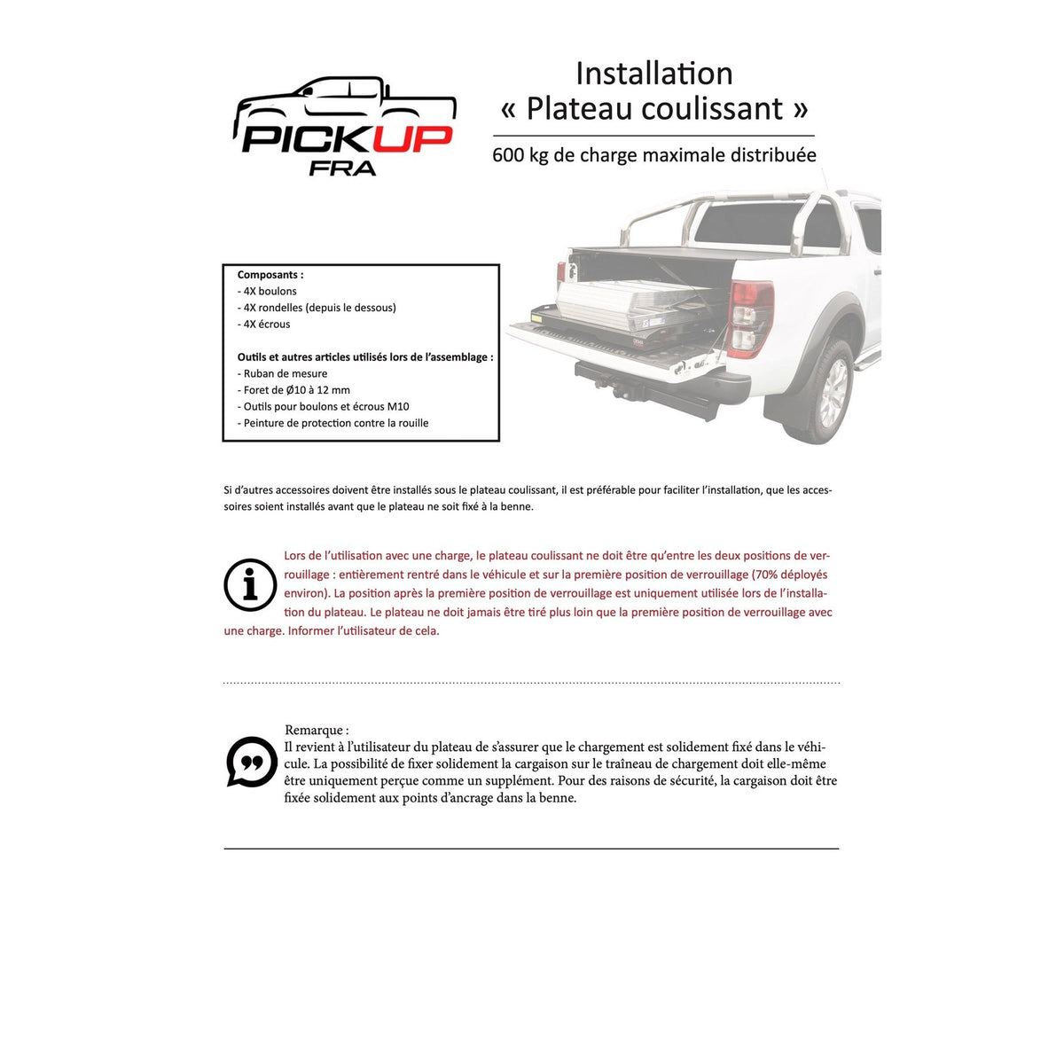 Plateau coulissant de benne Pickup-FRA – Ford Ranger & Raptor – vue 17