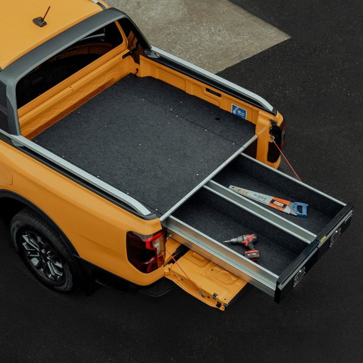 Plateau coulissant + double tiroirs Aeroklas – Ford Ranger T9 (2023+) double cabine – vue 2