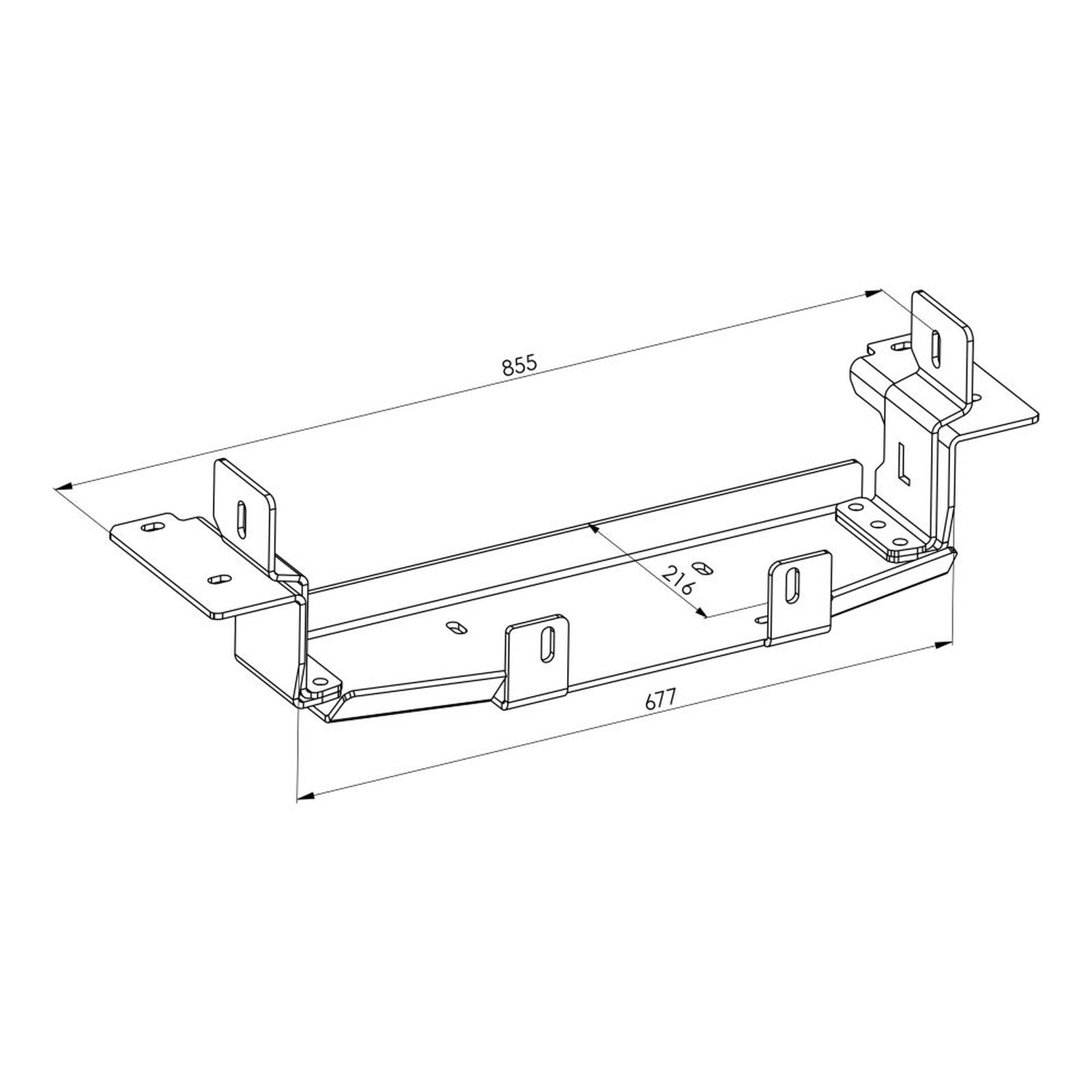 Platine de treuil pare-chocs origine – Ford Ranger T8/T9 (2019-2023, 2023+) – vue 2
