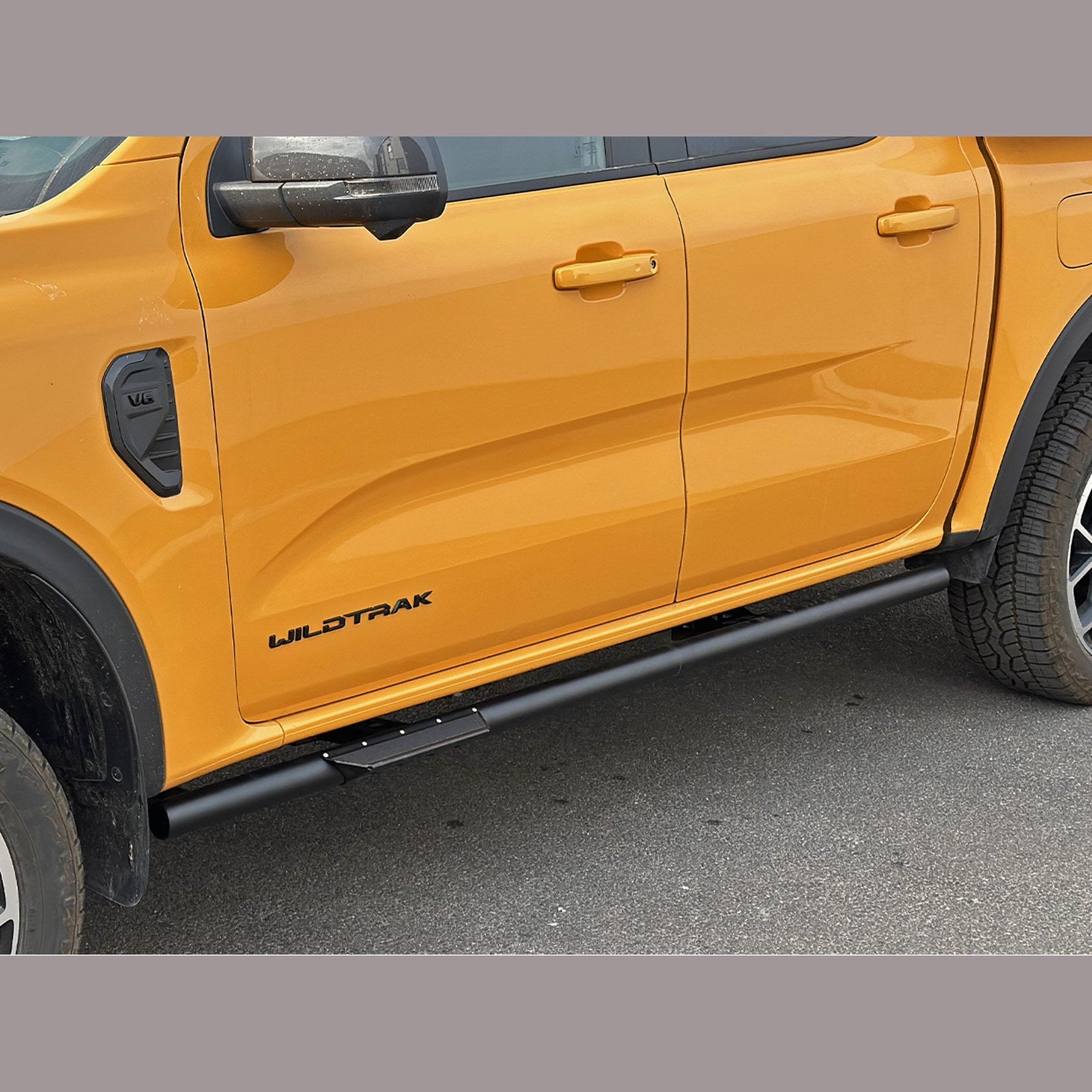 Protections tubulaires de bas de caisse acier N4-Offroad – Ford Ranger T9 (2023+) – vue 1