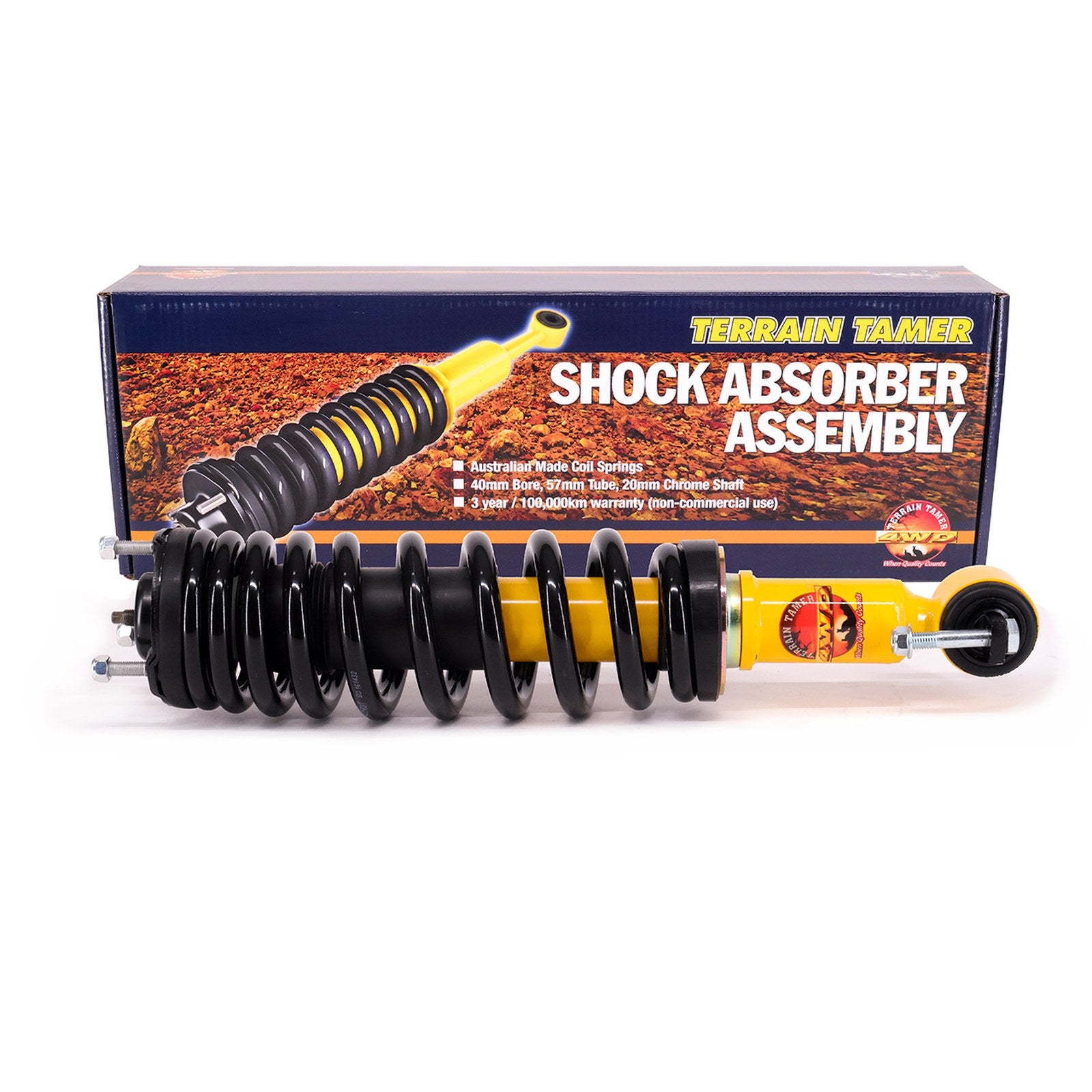 Ressorts/amortisseurs prémontés réhausse +30mm +100kg Terrain Tamer Ford Ranger