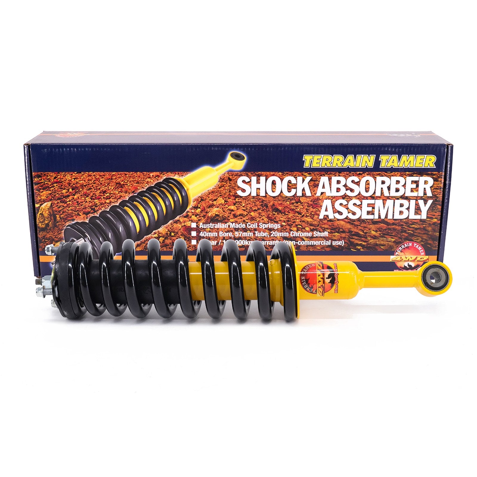 Ressorts/amortisseurs prémontés réhausse +40mm tarage +50kg Terrain Tamer Ford Ranger