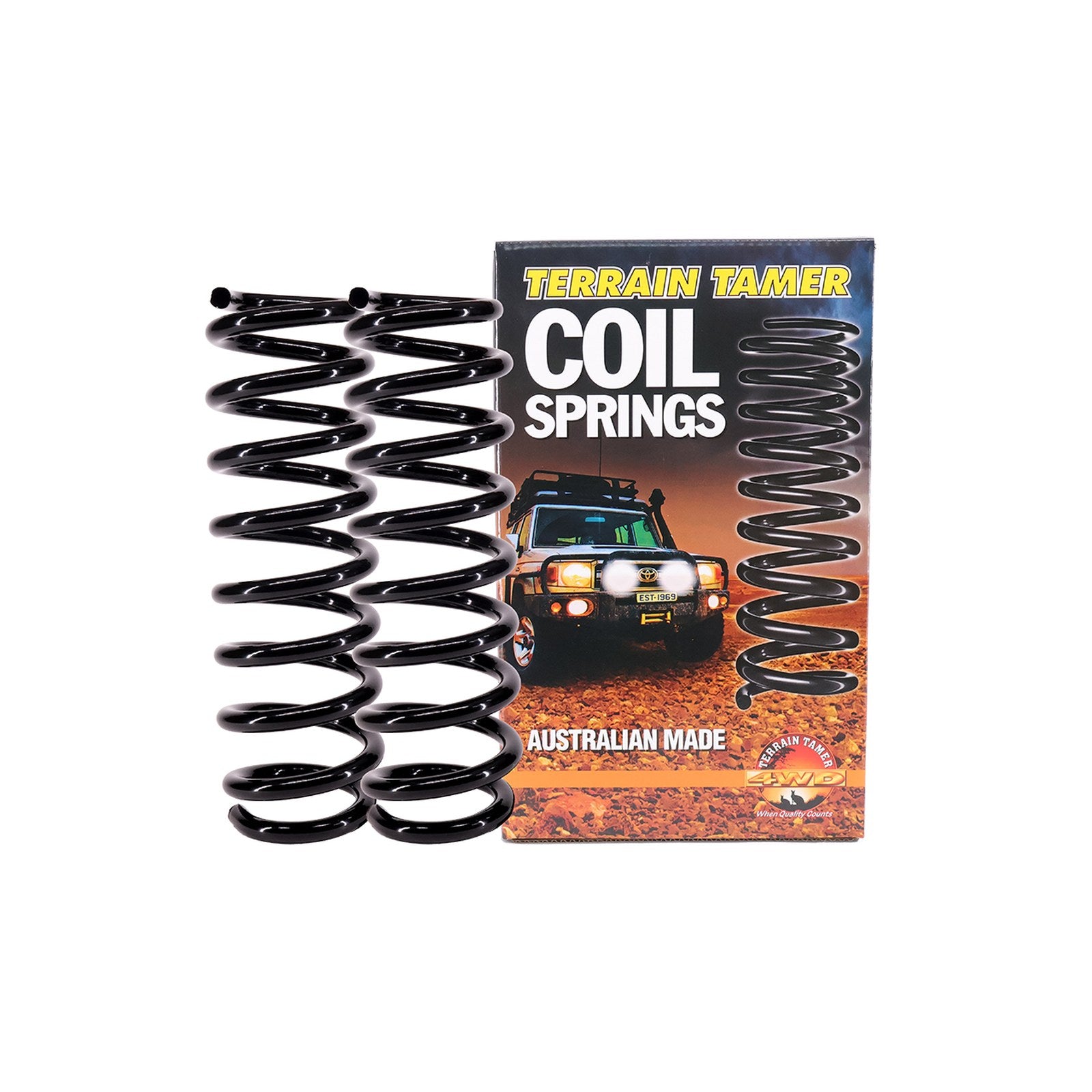 Ressorts arrière réhausse 40mm de 300 à 500kg Terrain Tamer Ford Ranger