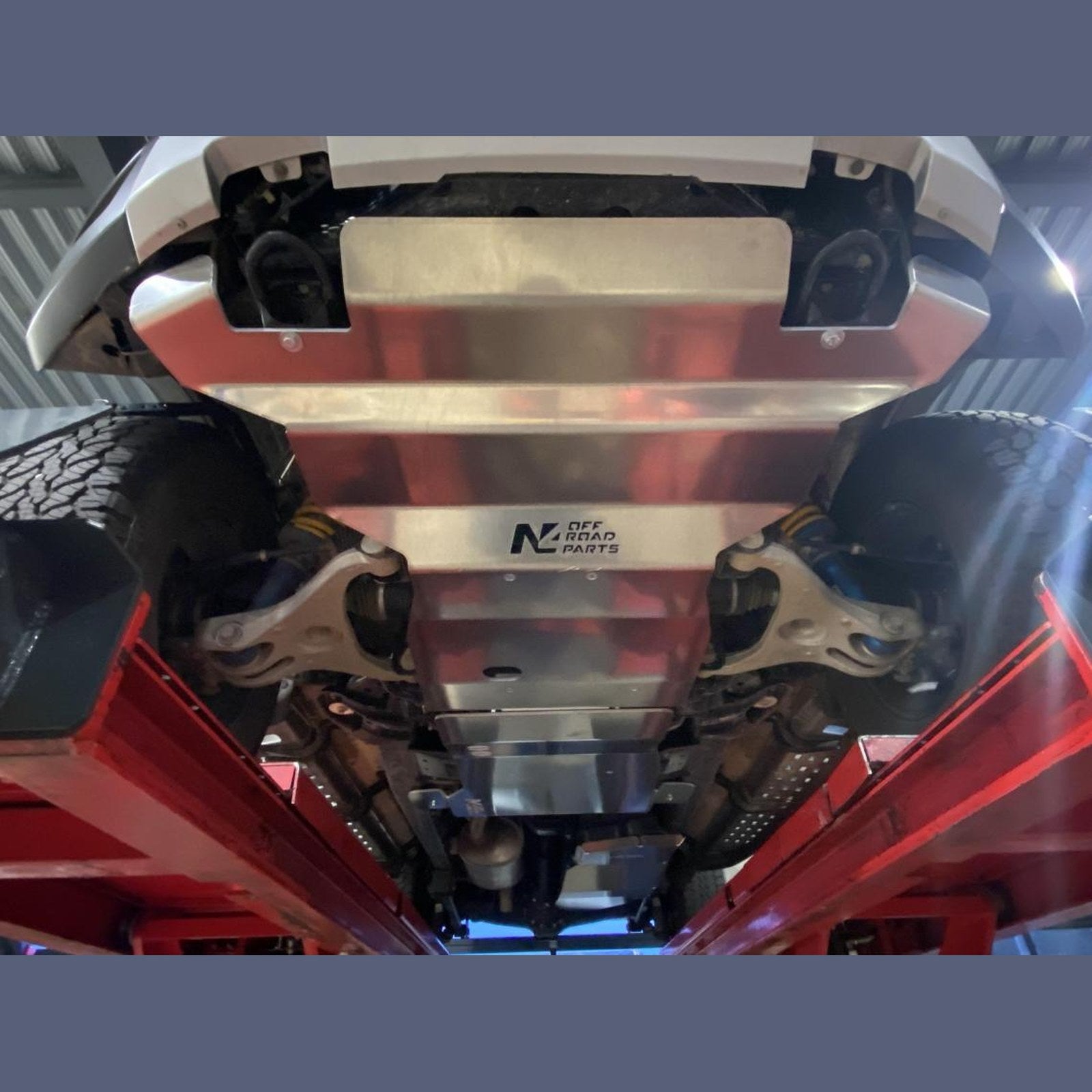 Ski de protection avant aluminium 8mm N4-Offroad – Ford Ranger Raptor 2.0 TDCI (2019-2023) – vue 3