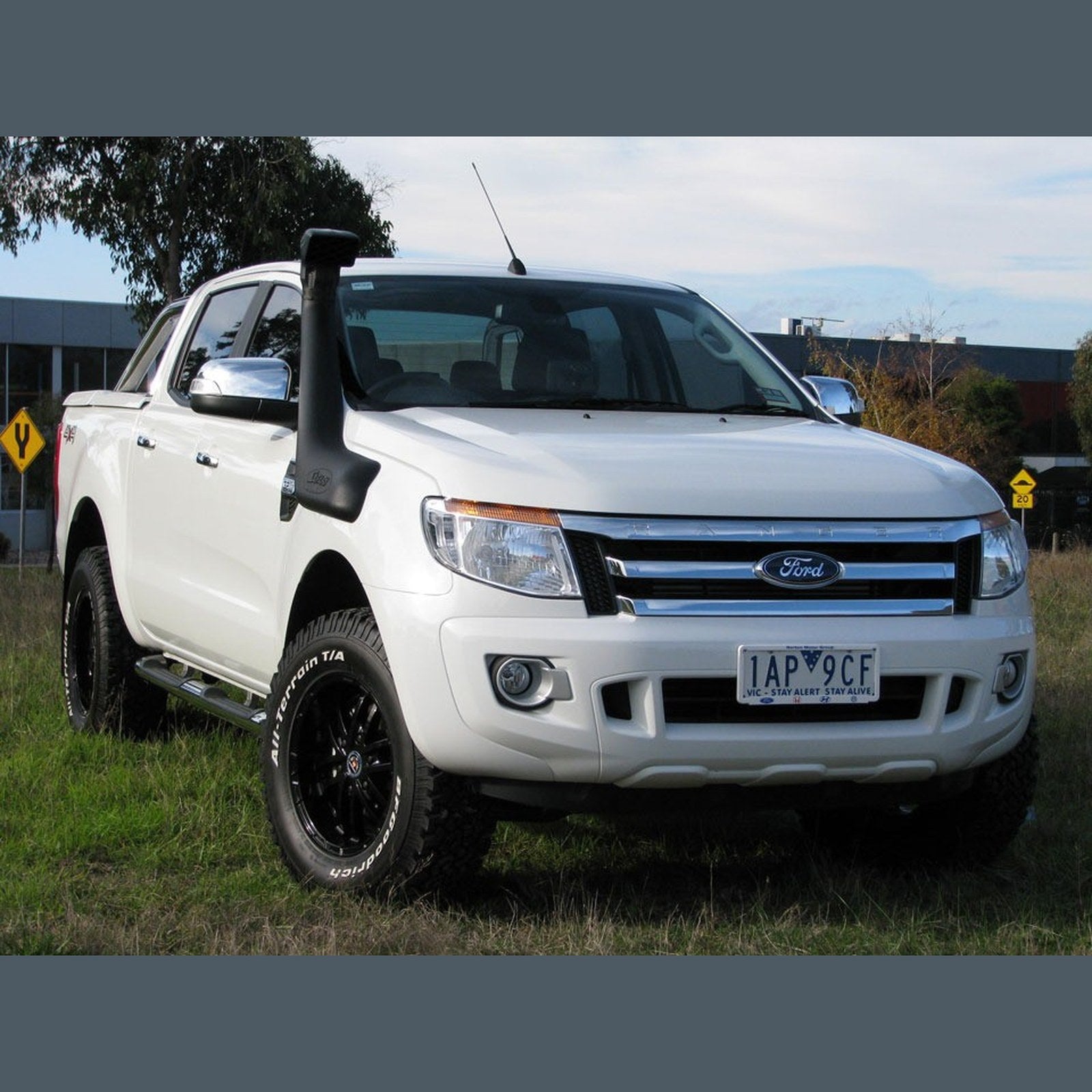 Snorkel Safari LLDPE noir – Ford Ranger T8 2.0L EcoBlue (2019-2023) – vue 1