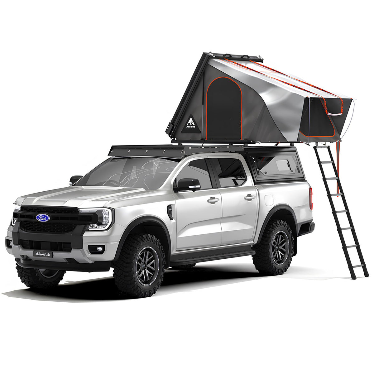 Tente de toit rigide Alu-Cab RT-2S noire 2 places – voiture, SUV & 4x4 – vue 1