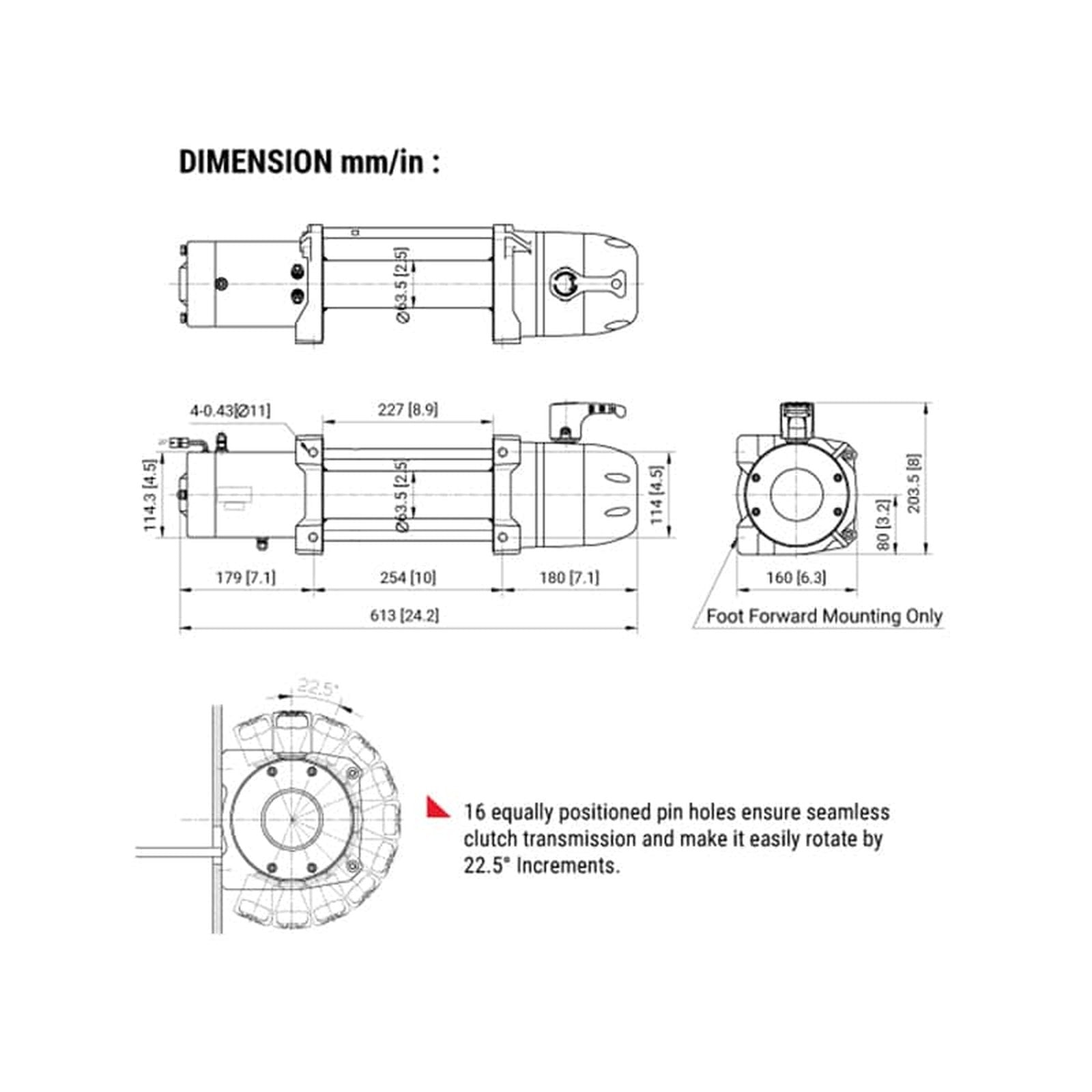 Treuil COME UP Slim 12.5 RS 5670 kg 12V corde synthétique – Ford Ranger 4x4 – vue 2