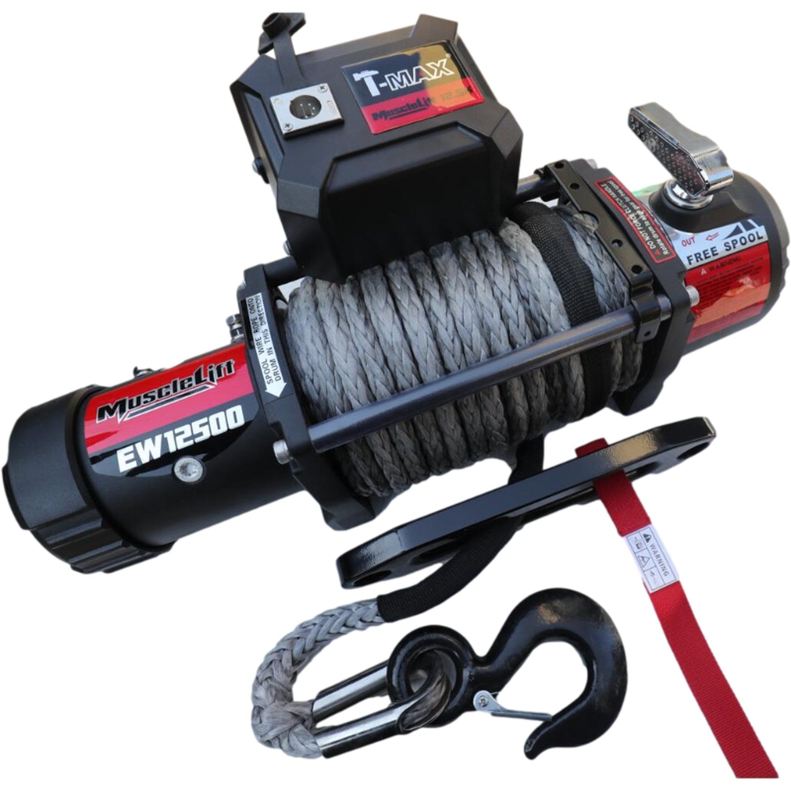 Treuil T-MAX EW12500S MuscleLift 5670 kg corde synthétique – Ford Ranger 4x4 – vue 2