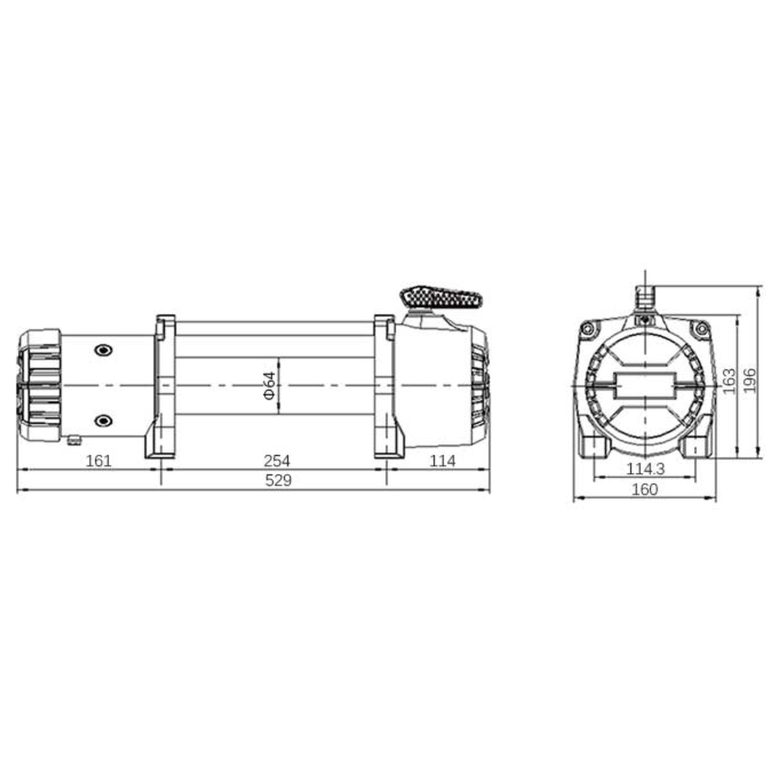 Treuil T-MAX EW9500S MuscleLift 4309 kg corde synthétique – Ford Ranger 4x4 – vue 2